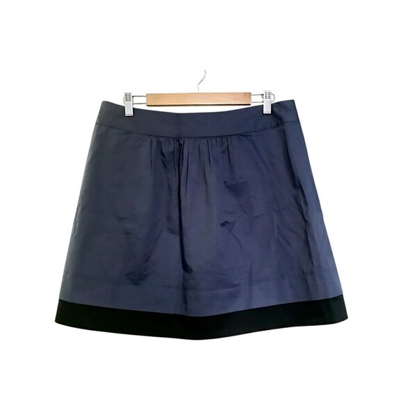 J. Crew Blue Color Block Mini Skirt, Size 12 - Picture 1 of 10